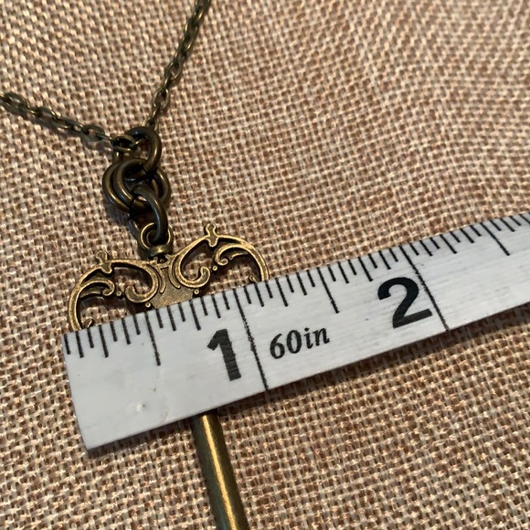 Skeleton key Pendant Necklace 30” Chain New - Picture 6 of 8